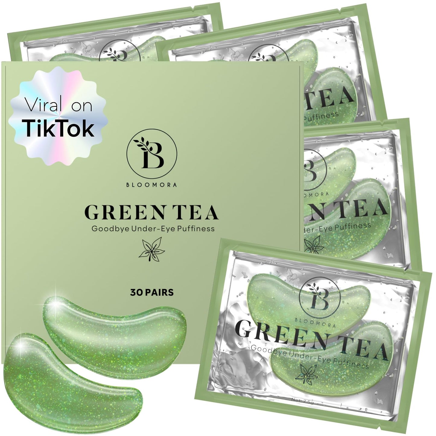 BLOOMORA Mixed Eye Pads (30 Pairs) | Eye Pads with Niacinamide & Eye Pads Hyaluronic | Eye Pads Against Dark Circles | Remove Dark Circles | Eye Patches