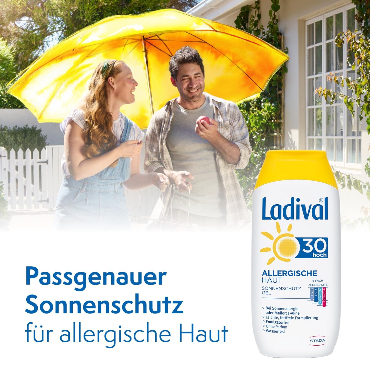 Ladival Allergic Skin Gel Sunscreen, SPF 30, 200 ml