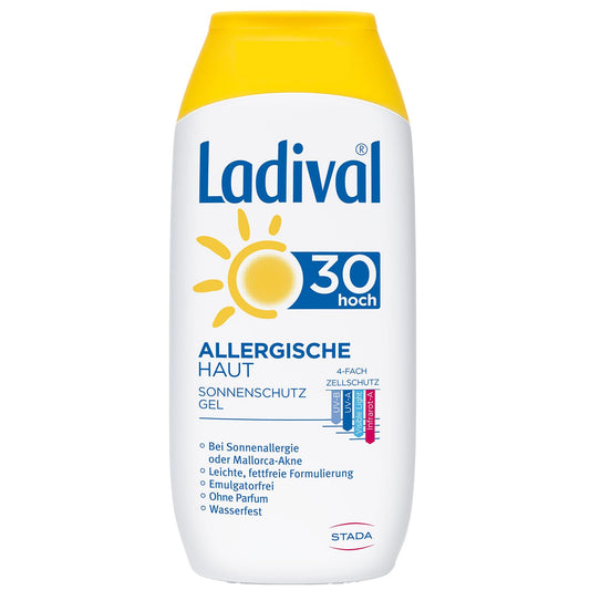 Ladival Allergic Skin Gel Sunscreen, SPF 30, 200 ml