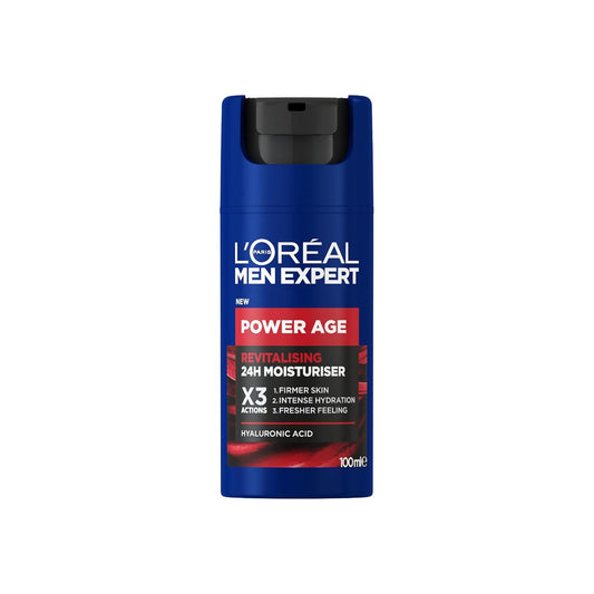 L'Oréal Men Expert XXL Face Care Against Wrinkles for Men, Anti-Ageing Moisturising Cream for Matte Skin, Face Cream for Men with Hyaluronic Acid, Power Age, [Amazon Exclusive], 1 x 100 ml