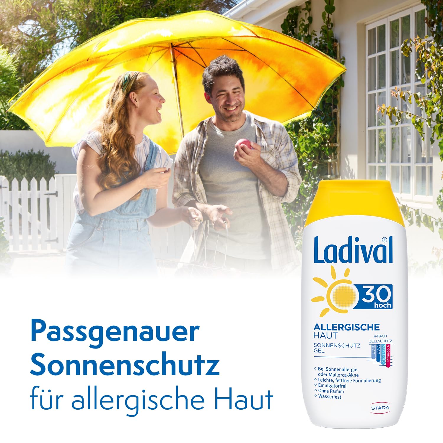 Ladival Allergic Skin Gel Sunscreen, SPF 30, 200 ml